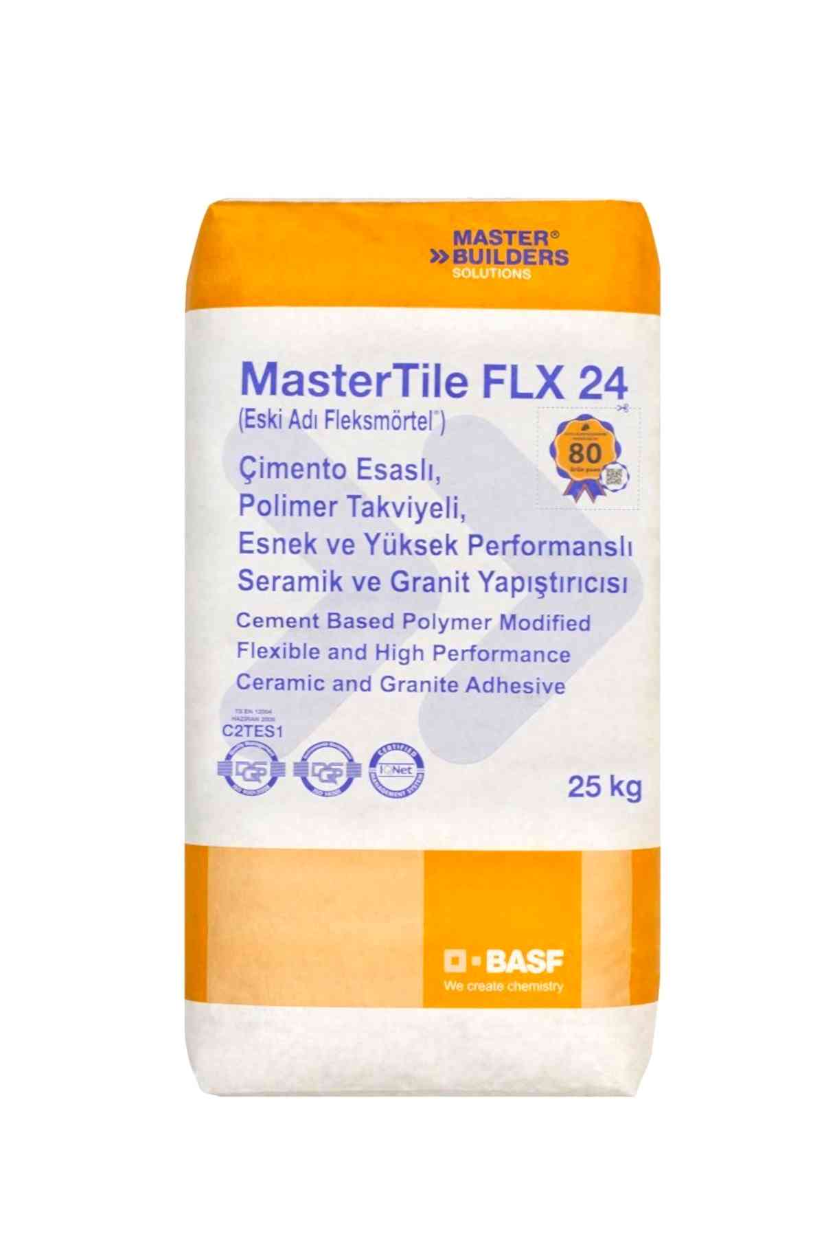 BASF MASTERTILE FLX 24 GRI 25 KG (FLEKSMÖRTEL) 