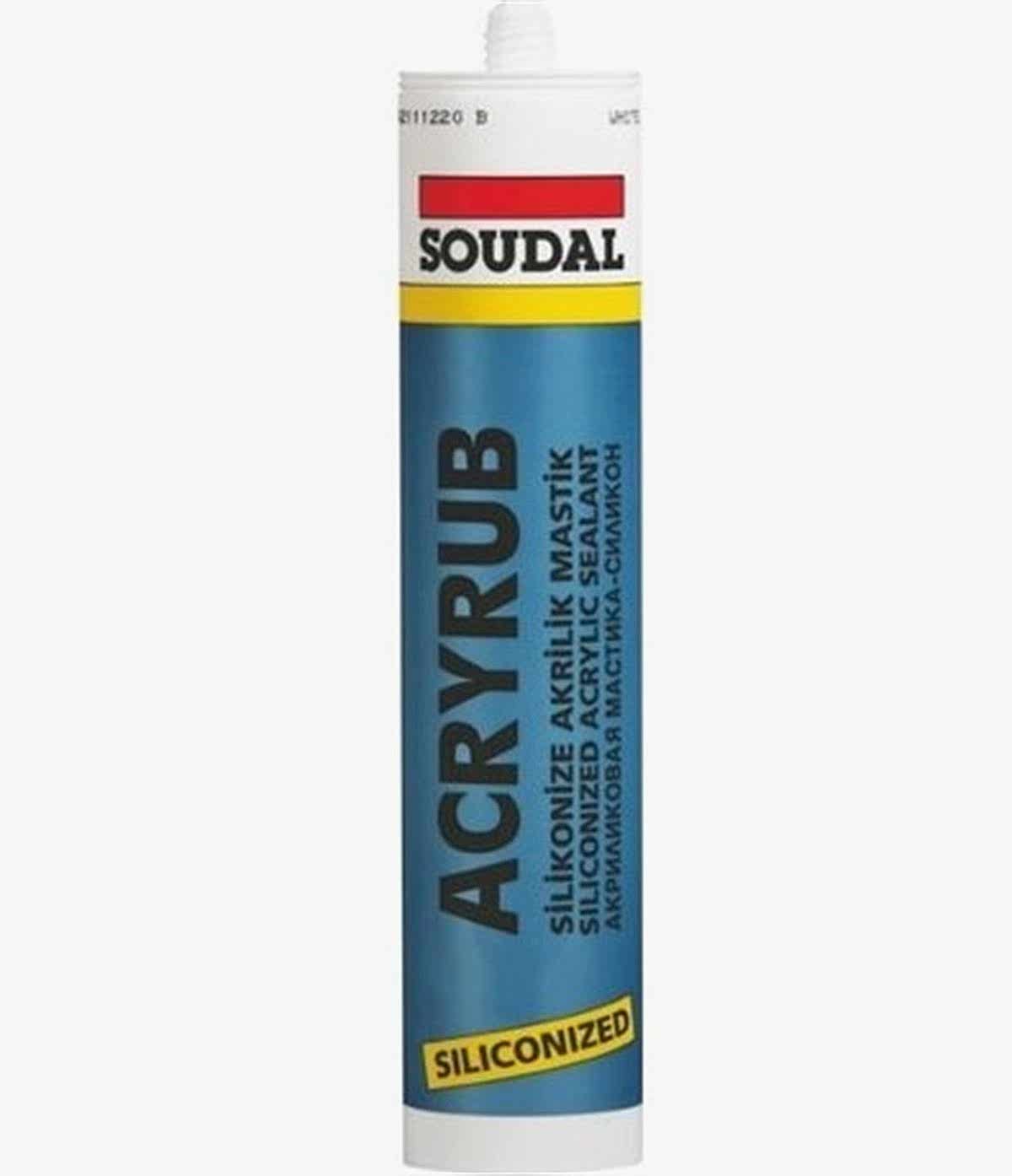 SOUDAL ACRYRUB SILIKONIZE MASTIK BEYAZ 450 GR