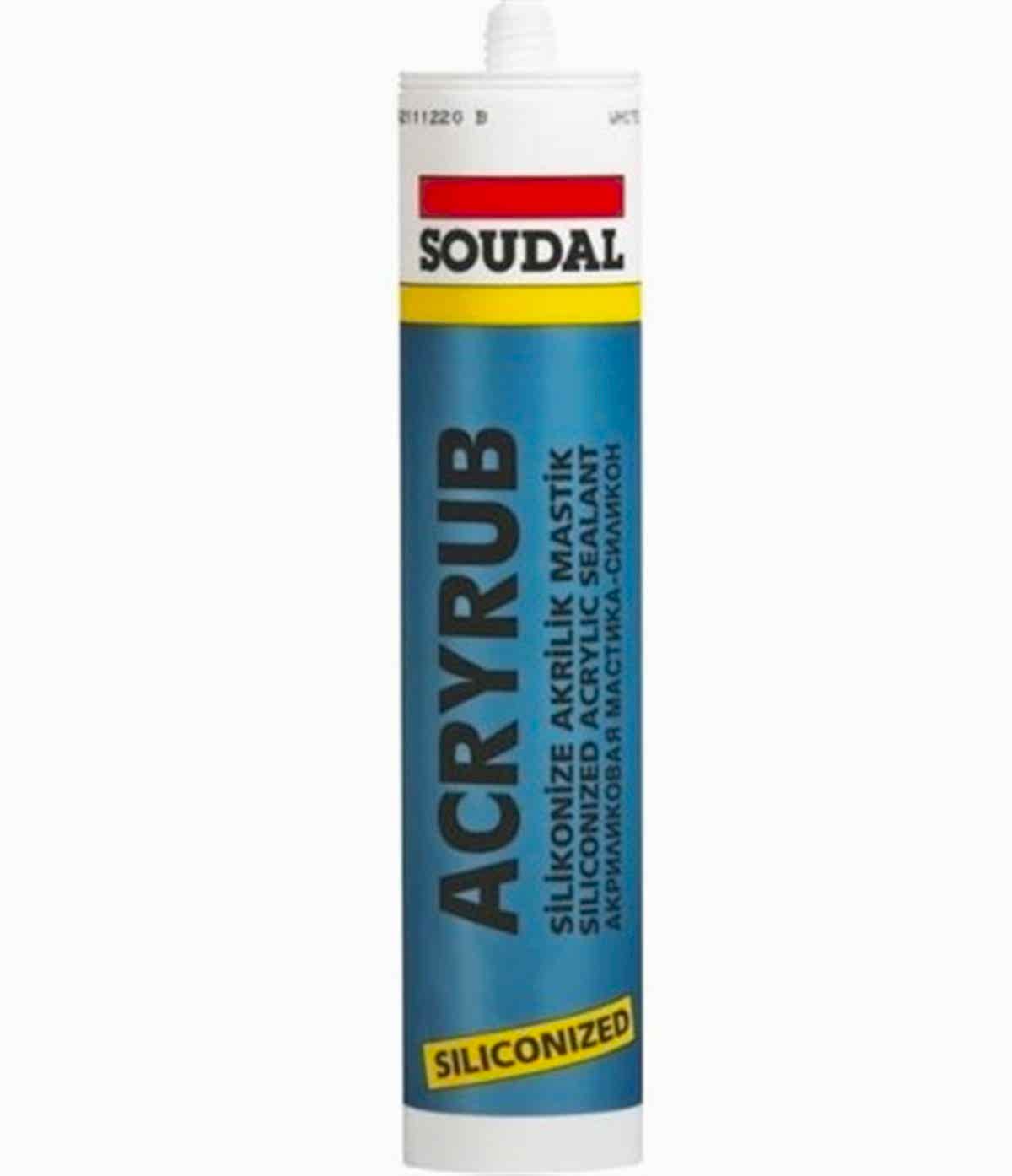 SOUDAL ACRYRUB SILIKONIZE MASTIK SIYAH 500 GR