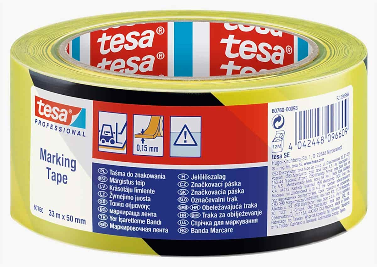 TESA 60760 YER ISARETLEME BANDI SARI SIYAH 50MMX33M